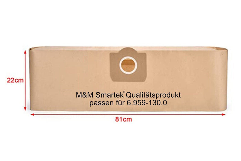 10x vacuum cleaner bags suitable for Kärcher 6.959-130.0 vacuum cleaner SE MV 3 WD 3
