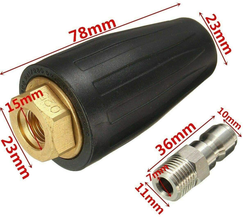 Rotor nozzle for Kränzle HD HDS dirt blaster high pressure cleaner up to 276bar 100°