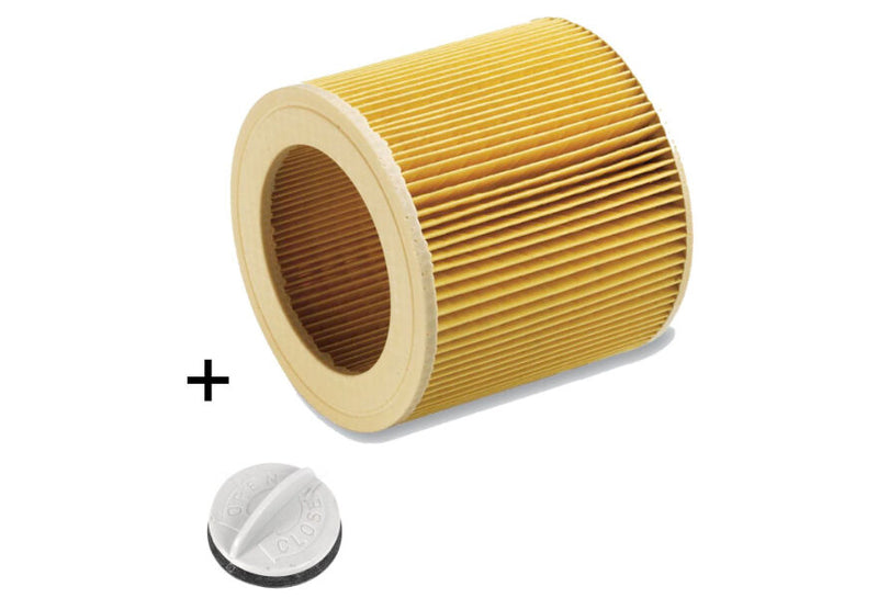 10x vacuum cleaner bags + 1x cartridge filter for Kärcher 6.959-130.0 WD2 WD3 MV3