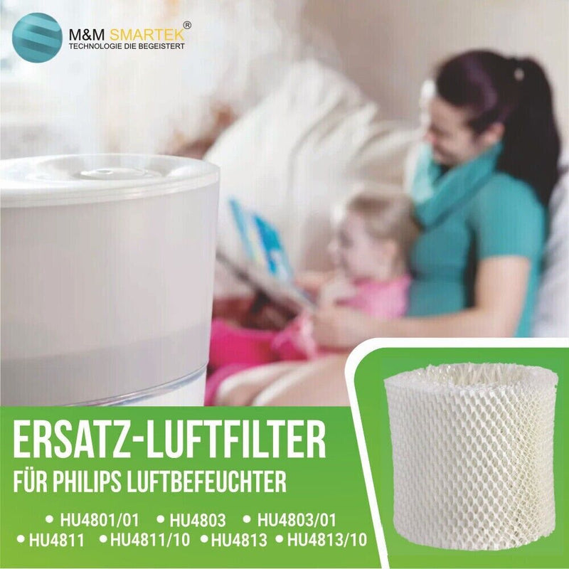 2x Air Filter for Philips Humidifier Replacement HU4801 HU4802 HU4803 HU4811 HU4813
