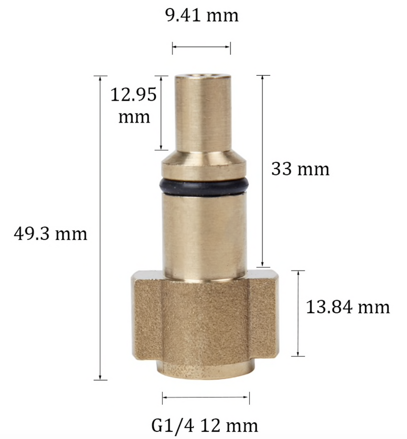 Adapter for Aldi Ferrex Lavor to Kärcher lance high pressure cleaner conversion kit