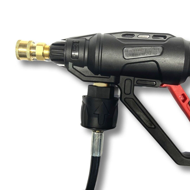 High pressure gun for Kärcher etc. &amp; 6 in 1 nozzle quick coupling click adapter