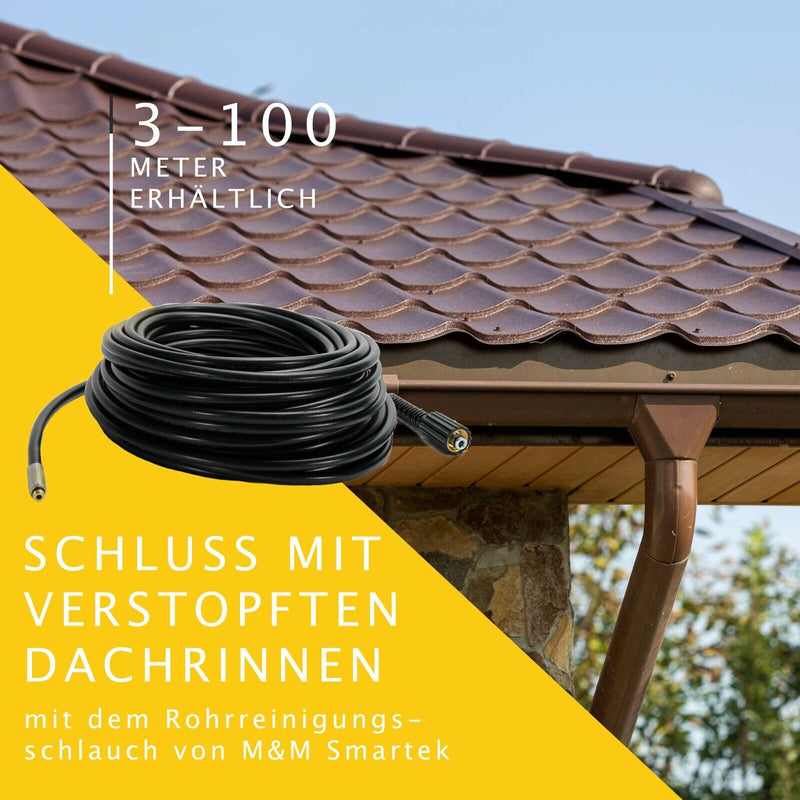 Rohrreinigungsschlauch für Kärcher K2-K7 inkl. rotierender Düse Abfluss 15 Meter