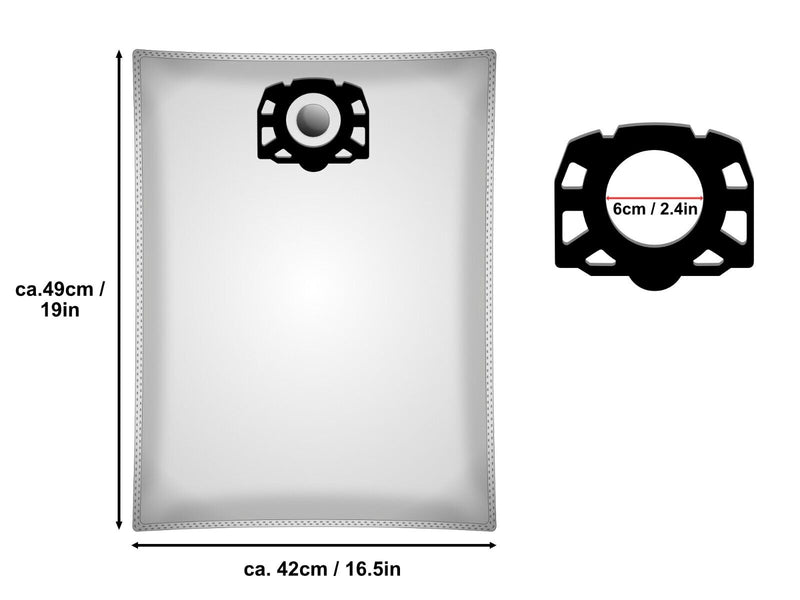 Flachfaltenfilter & Staubsaugerbeutel für KÄRCHER MV 4/5/6, WD 4/5/6 2.863-005.0
