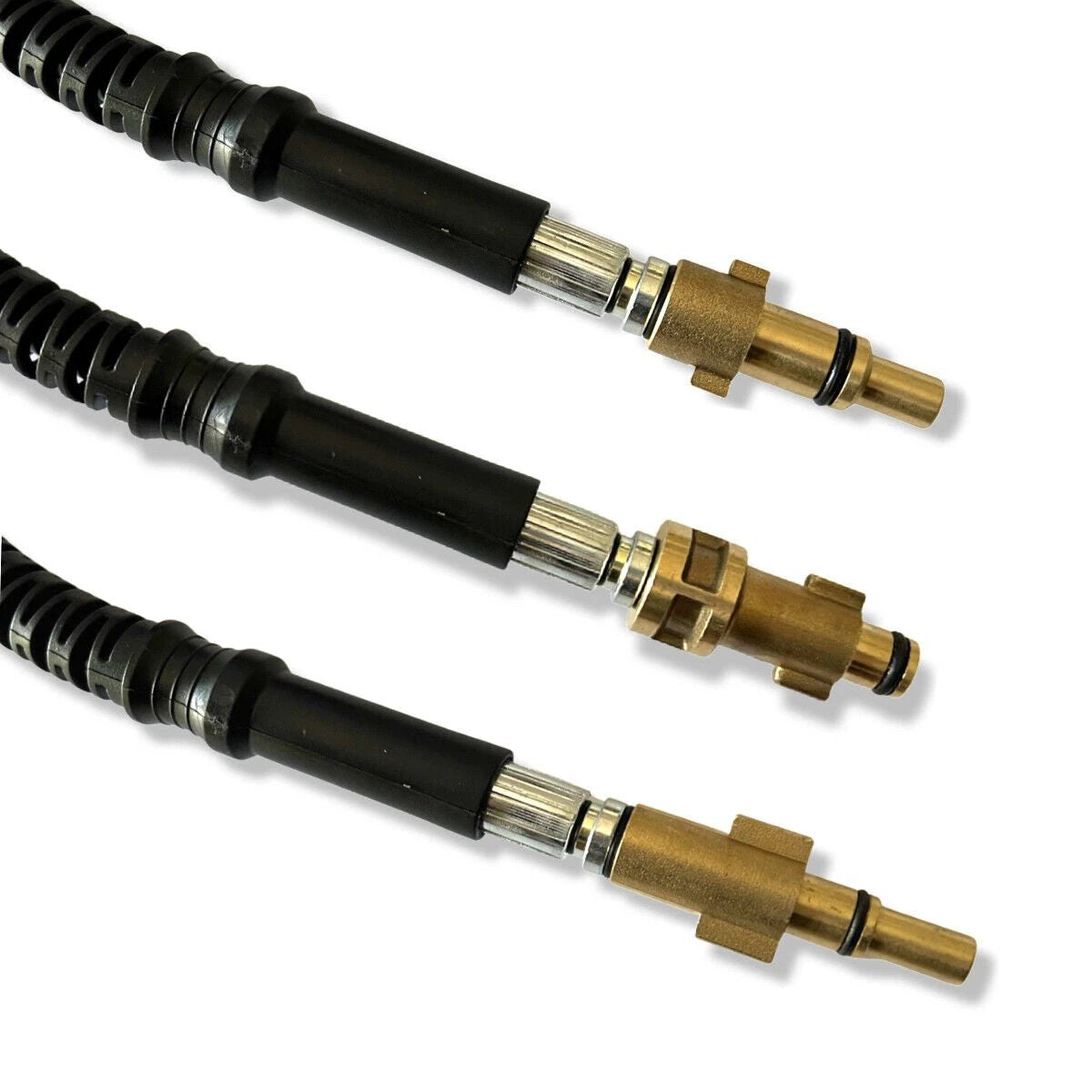 Wiltec Rohrreinigungsschlauch 15m Abflussreiniger inkl. 4 Adapter für Hochdruckreiniger 160bar