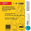 1x Flachfaltenfilter + 10x Staubsaugerbeutel für KÄRCHER MV 4 5 6, WD 4 5 6 P - 1x-flachfaltenfilter-10x-staubsaugerbeutel-fur-karcher-mv-4-5-6-wd-4-5-6-p von M&M Smartek®