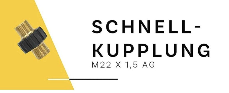 Hochdruck Schlauchverbinder M22 AG für Kärcher und Kränzle Hochdruckreiniger