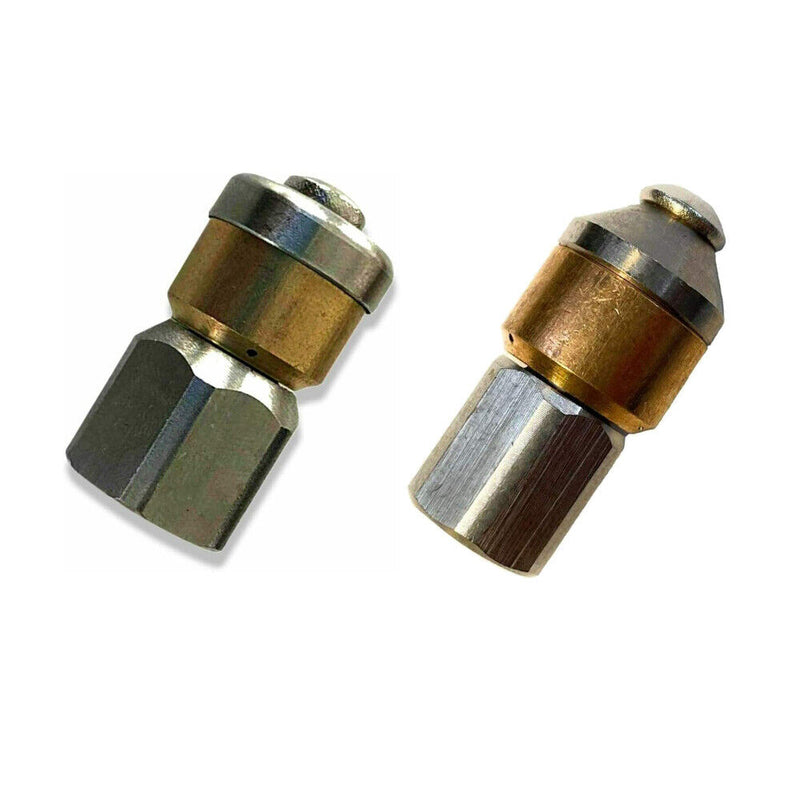 SET Rohrreinigungsdüsen 2 Stück rotierend 1/8" für Rohrreinigungsschlauch