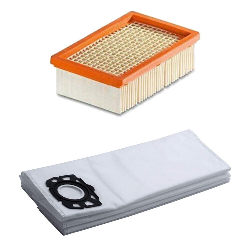 1x Flachfaltenfilter für KÄRCHER wie 2.863-005.0 & 6.904-409.0 5x Beutel