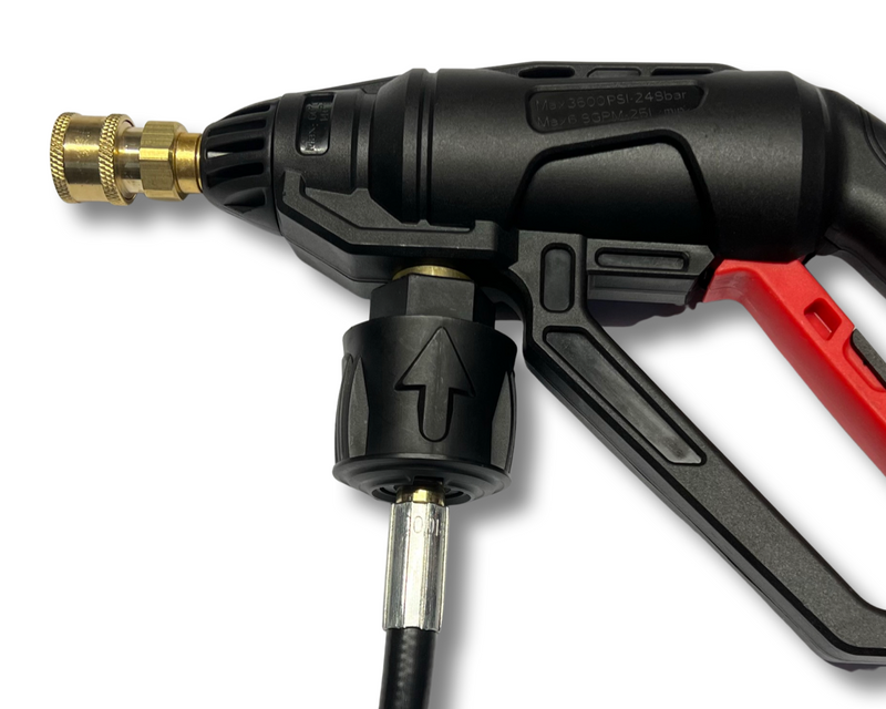 High pressure gun for Kärcher etc. &amp; 6 in 1 nozzle quick coupling click adapter