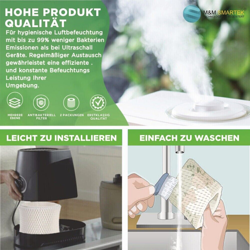 2x Air Filter for Philips Humidifier Replacement HU4801 HU4802 HU4803 HU4811 HU4813