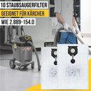 10x Vlies Staubsaugerbeutel für Kärcher wie 2.889-154.0 Kärcher NT 30/1 30 L 30L Vlies - 10-filter-vlies-geeignet-fur-karcher-wie-2-889-154-0-karcher-nt-30-1-30-l-30l von M&M Smartek®