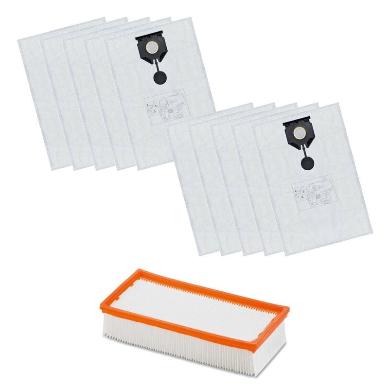 15 Beutel & 1x Filter geeignet für Kärcher 2.889-154.0 Kärcher NT 30/1 30 L 30L