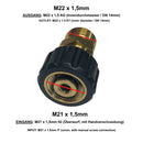 Adapter für Kärcher M22 AG auf M21 IG Überwurf Schlauch WAP Alto Hochdruckgeräte - adapter-fur-karcher-m22-ag-auf-m21-ig-uberwurf-schlauch-wap-alto-hochdruckgerate von M&M Smartek®