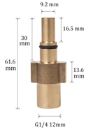 Bajonett Adapter für Black & Decker Bosch Parkside Nilfisk mit 1/4" IG Pistole - bajonett-adapter-fur-black-decker-bosch-parkside-nilfisk-mit-1-4-ig-pistole von M&M Smartek®