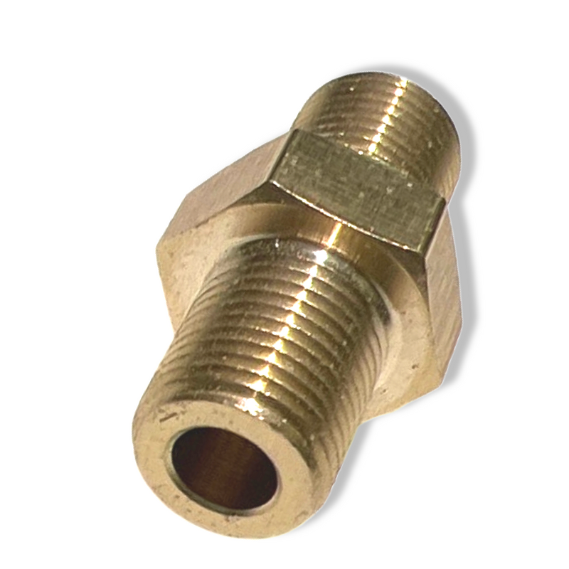 Threaded nipple double nipple 1/8" AG x 1/8" inch AG flat sealing brass adapter