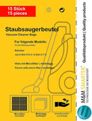 15 Staubsaugerbeutel Beutel  Filtertüten für Kärcher T 10/1 12/1 6.904-315.0 - 15-staubsaugerbeutel-beutel-filtertuten-fur-karcher-t-9-1-10-1-12-1-6-904-315-0 von M&M Smartek®
