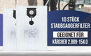 10x Vlies Staubsaugerbeutel für Kärcher wie 2.889-154.0 Kärcher NT 30/1 30 L 30L Vlies - 10-filter-vlies-geeignet-fur-karcher-wie-2-889-154-0-karcher-nt-30-1-30-l-30l von M&M Smartek®