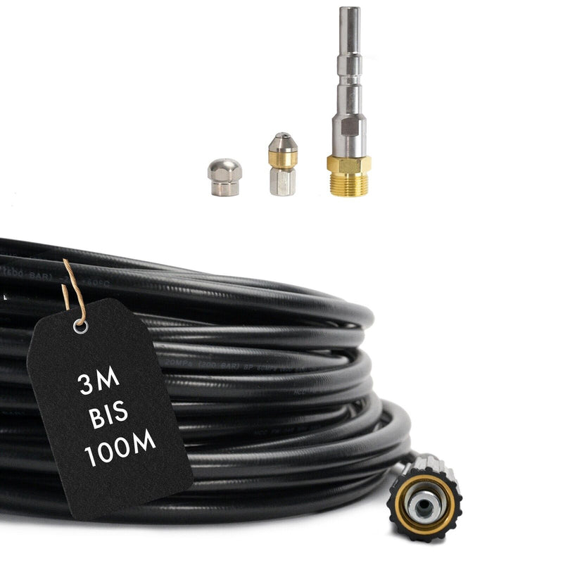 30 m Rohrreinigungsschlauch Set PROFESSIONAL 4-teilig für Nilfisk-Alto HD HDS !